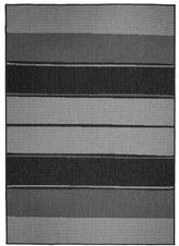 Duo Weave Outdoor Rug Black&Orange Stripes